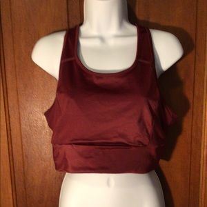 Burgundy Sports Bra